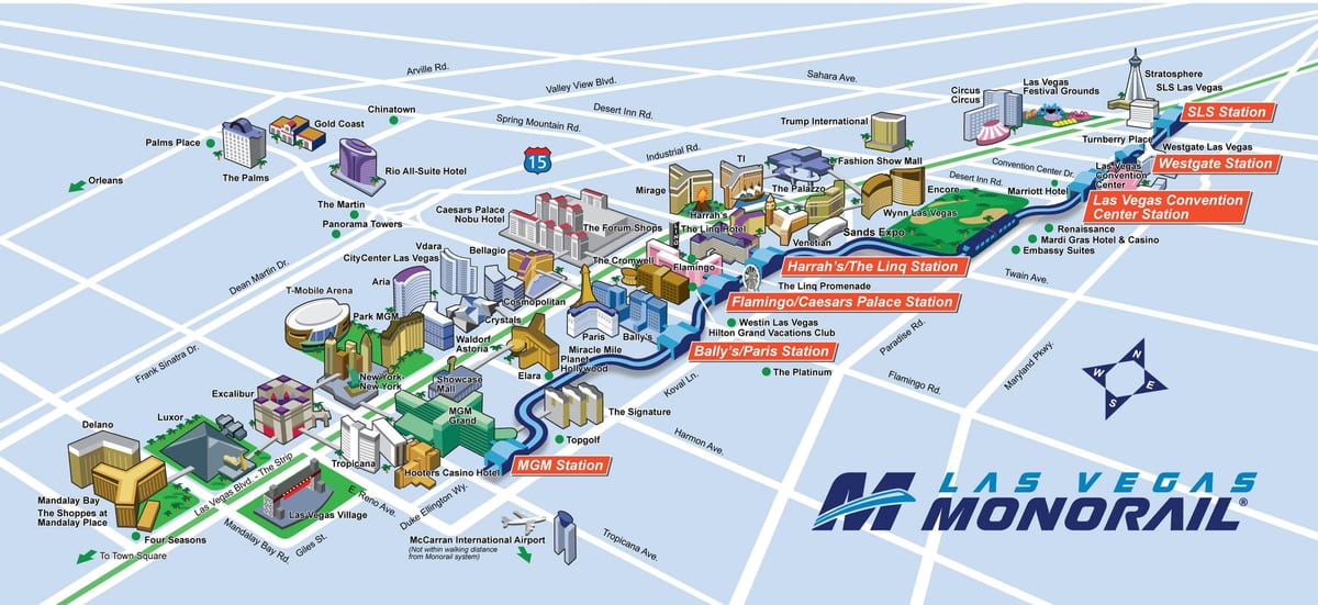 LV monorraíl mapa