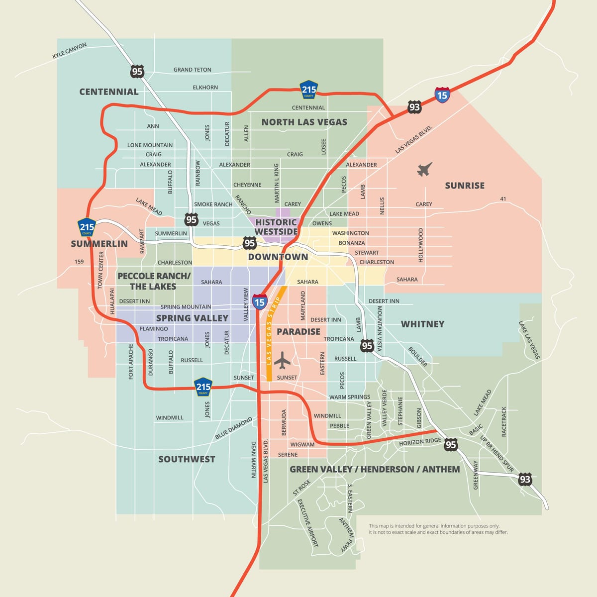 mapa de las Vegas