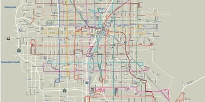 Las Vegas mapa de ruta de autobús
