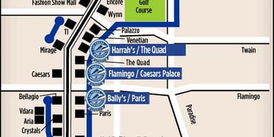 Mapa de Las Vegas tranvía